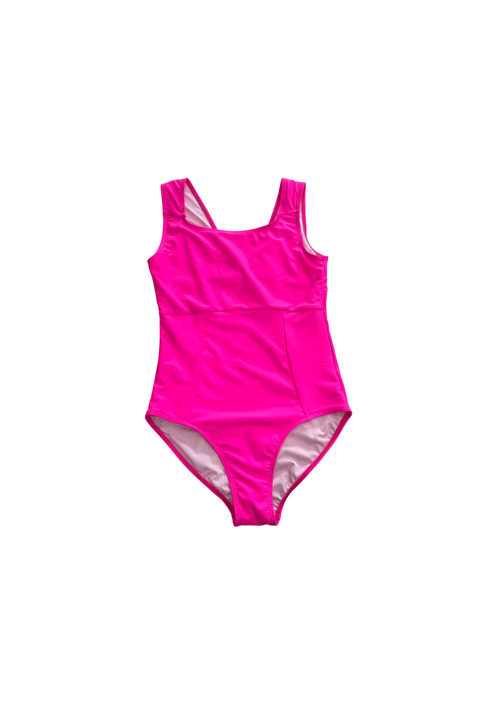 'Riley Sleeveless' Leotard - Shocking Pink