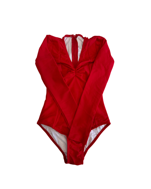 'Keelyn' Leotard - Red Coat