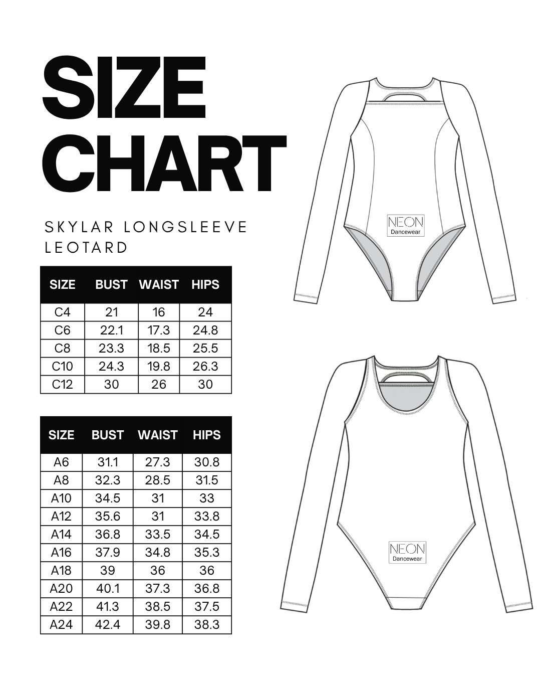 APDA Championship Leotard 'Skylar' Long Sleeved