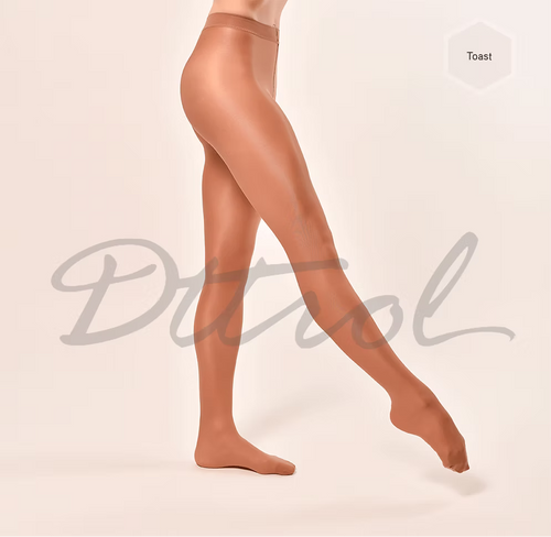 Dttrol 'Shimmer Footed Tights' in 'Toast'